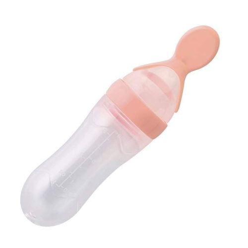 Saro Baby Sıkma Mama Kaşığı PEMBE