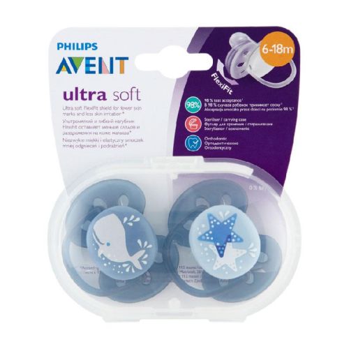 Philips Avent Ultra Soft Emzik 6-18 Ay Mavi