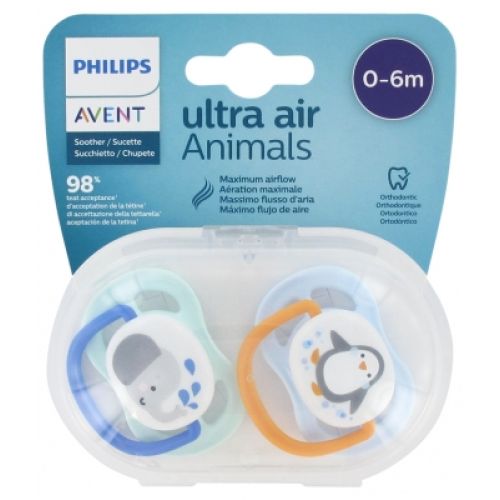 Philips Avent Ultra Air Animals Emzik 0-6 Ay Mavi