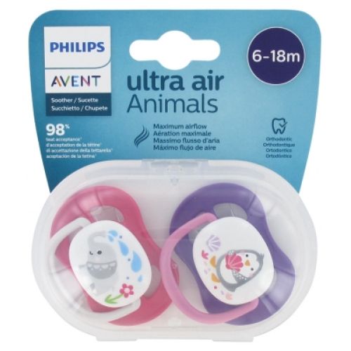 Philips Avent Ultra Air Animals Emzik 6-18 Ay Pembe