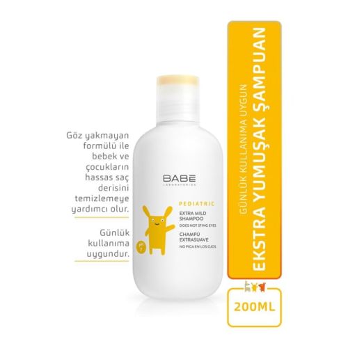 Babe Pediatric Extra Mild Shampoo - Günlük Kullanıma Uygun Şampuan 200 ml