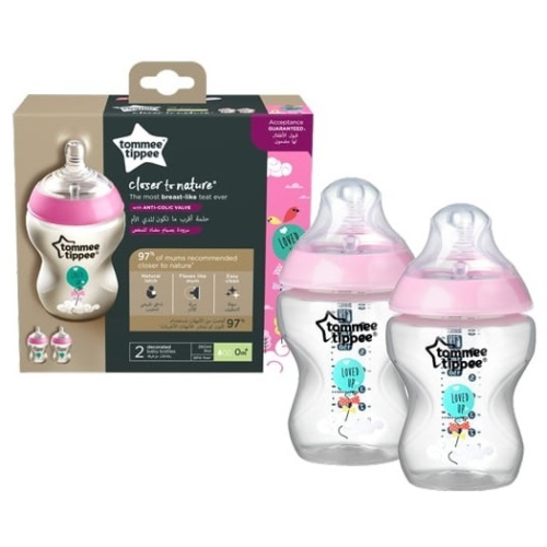 Tommee Tippee PP Closer to Nature Biberon, 260 ml x 2
