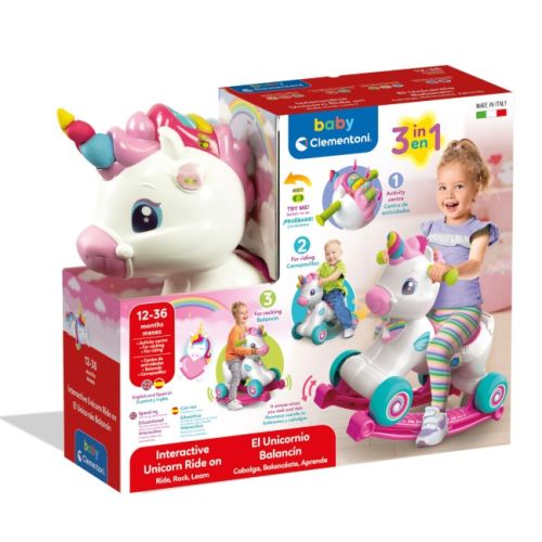 Baby Clementoni Interactive Ride on Unicorn 3in1