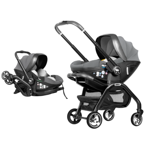 Onyx 2'si 1 Arada Oto Koltuğu Bebek Arabası Gri
