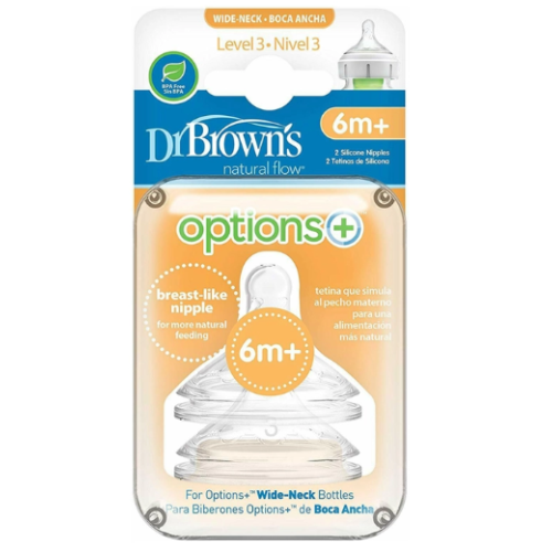Dr. Brown's Anti Colic Biberon Ucu 6m+ 2'li Level 3