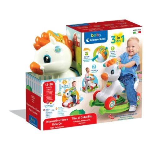 Baby Clementoni Interactive Ride on Horse 3in1