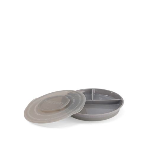 TWISTSHAKE BÖLMELİ TABAK 6M+ PASTEL GRİ