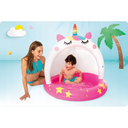 Intex Unicorn Gölgelikli Şişme Bebek Havuzu 102 cm