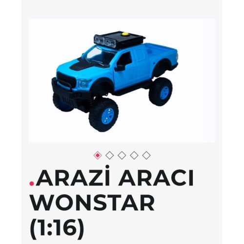 ZUZU ARAZİ ARACI WONSTAR (1:16) MAVİ