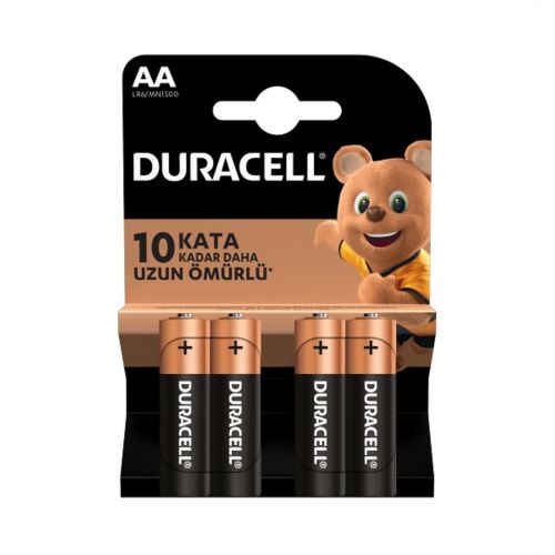 Duracell AA Size Alkalin Kalem Pil 4'Lü