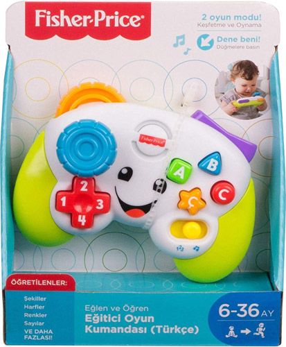 Fisher Price Eğlen & Öğren Eğitici Oyun Kumandası (Türkçe), Joystick, Bebeğinizi Sayılar, Renkler, Şekillerle Tanıştırır