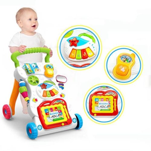 Huanger Babylondy Çok Fonksiyonlu Bebek Yürüteci Müzikli Eğitici Set Yürüteç Baby Walker .