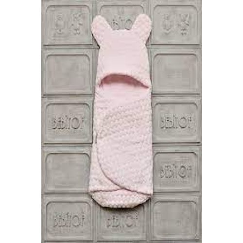 Bebitof Kabartmalı Velboa Bebek Kundak Pembe