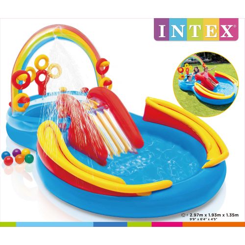 Intex Kaydıraklı Havuz Gökkuşağı 297 CM X 193 CM X 135 CM