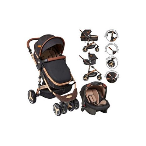 Jusso Comfort Max Travel Sistem Bebek Arabası - Gold Siyah