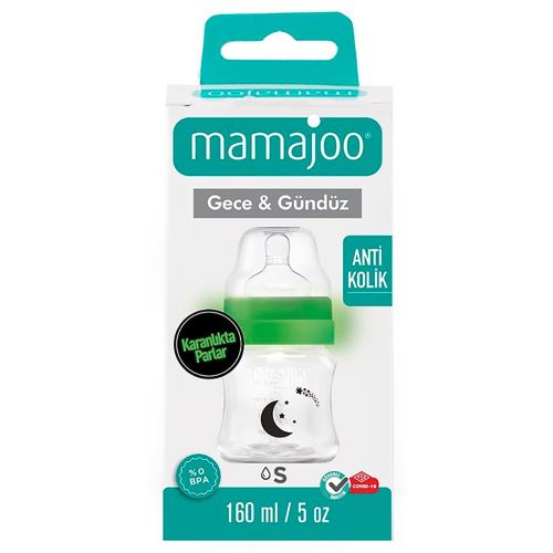 Mamajoo Gece & Gündüz Biberonu 160 ml Şeffaf