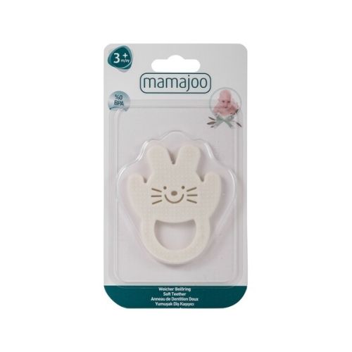 Mamajoo Yumuşak Diş Kaşıyıcı / Beyaz Ayıcık 3+