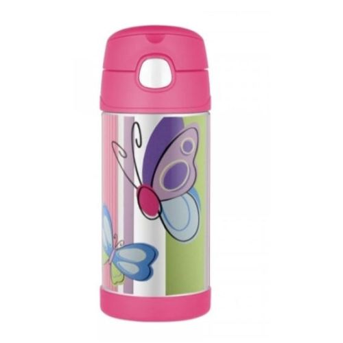 Thermos Fun tainer 355ml Pipetli Suluk Çelik Kelebekli