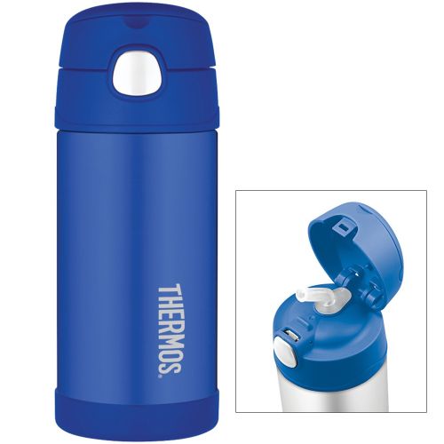 Thermos Fun tainer 355ml Pipetli Suluk Çelik Mavi