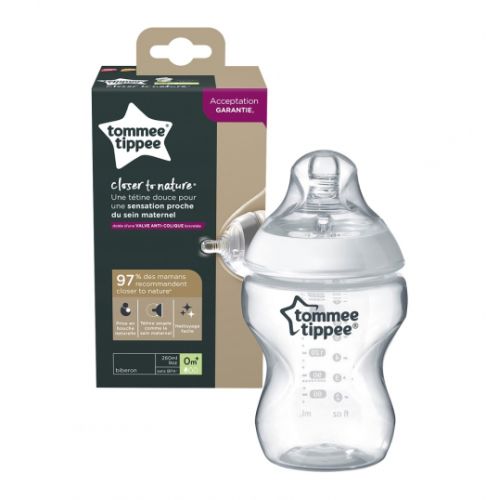 Tommee Tippee 260 ml PP Closer to Nature Biberon Beyaz