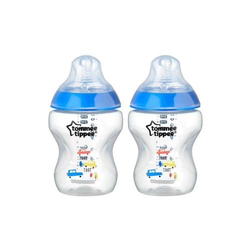 Tommee Tippee 2x260 ml PP Closer to Nature Biberon Mavi