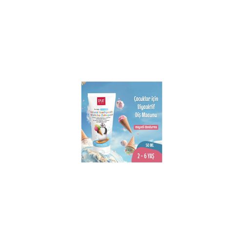 SPLAT Meyveli Dondurma Tadında 2-6 Yaş Çocuk Diş Macunu 50 Ml