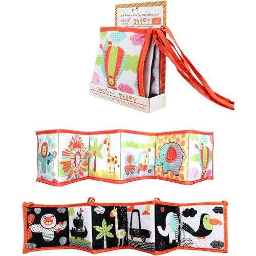 Carnival Baby&Kids Yüksek Kontrastlı Katlanır Aktivite Kitabı - Karın Zamanı (Tummy Time) Oyun Kitabı