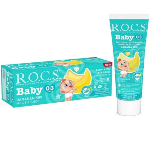Rocs Baby Muz Püresi - Bebek Diş Macunu Muz 0-3 Yaş