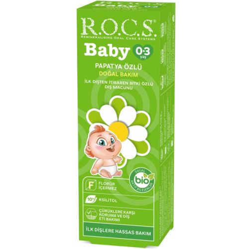 Rocs Baby Papatya Özlü - Bebekler İçin Diş Macunu 0-3 Ay 35ml