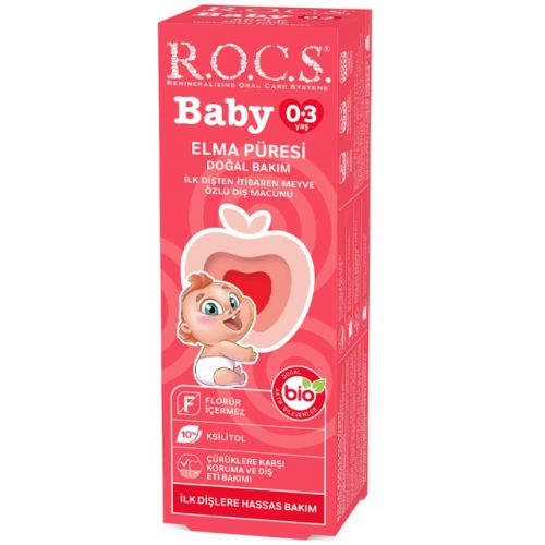 Rocs Baby Elma Püresi Çocuk Diş Macunu 0-3 Yaş 35ml