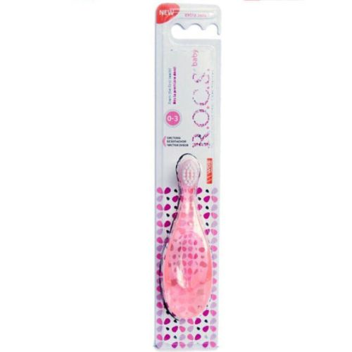 Rocs Baby Extra Soft - Bebekler için Diş Fırçası Pembe 0-3 Yaş