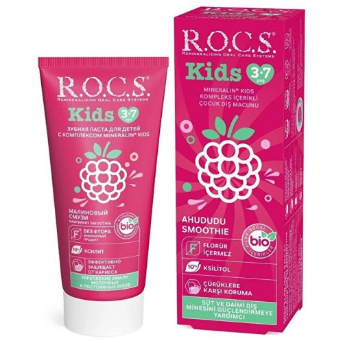 Rocs Kids Ahududu Smooth - Çocuk Diş Macunu 3-7 Yaş 35ml