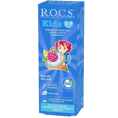 Rocs Kids Meyve Külahı - Çocuk Diş Macunu 3-7 Yaş 35ml
