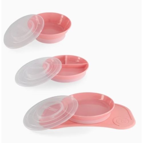 TWISTSHAKE MATLI ÇEVİRİP ÇIKABİLEN KAPAKLI TABAK PEMBE