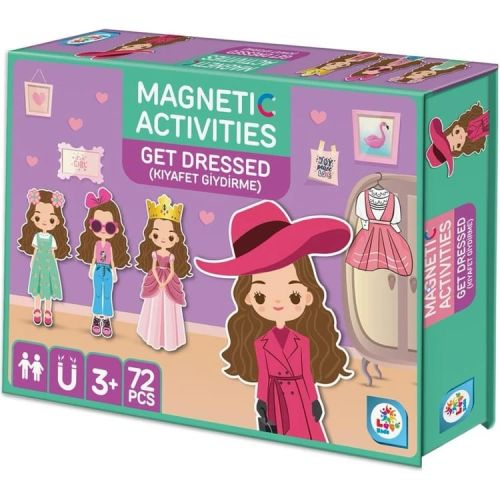  Manyetik Kız Kıyafet Giydirme Aktivite Oyun Seti