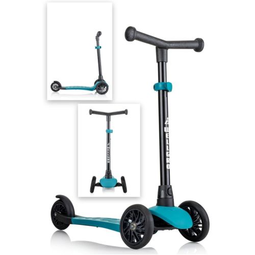 Wellgro Turbo Scooter, 3 Tekerli Yükseklik Ayarlı Çocuk Scooter 2+ Yeşil