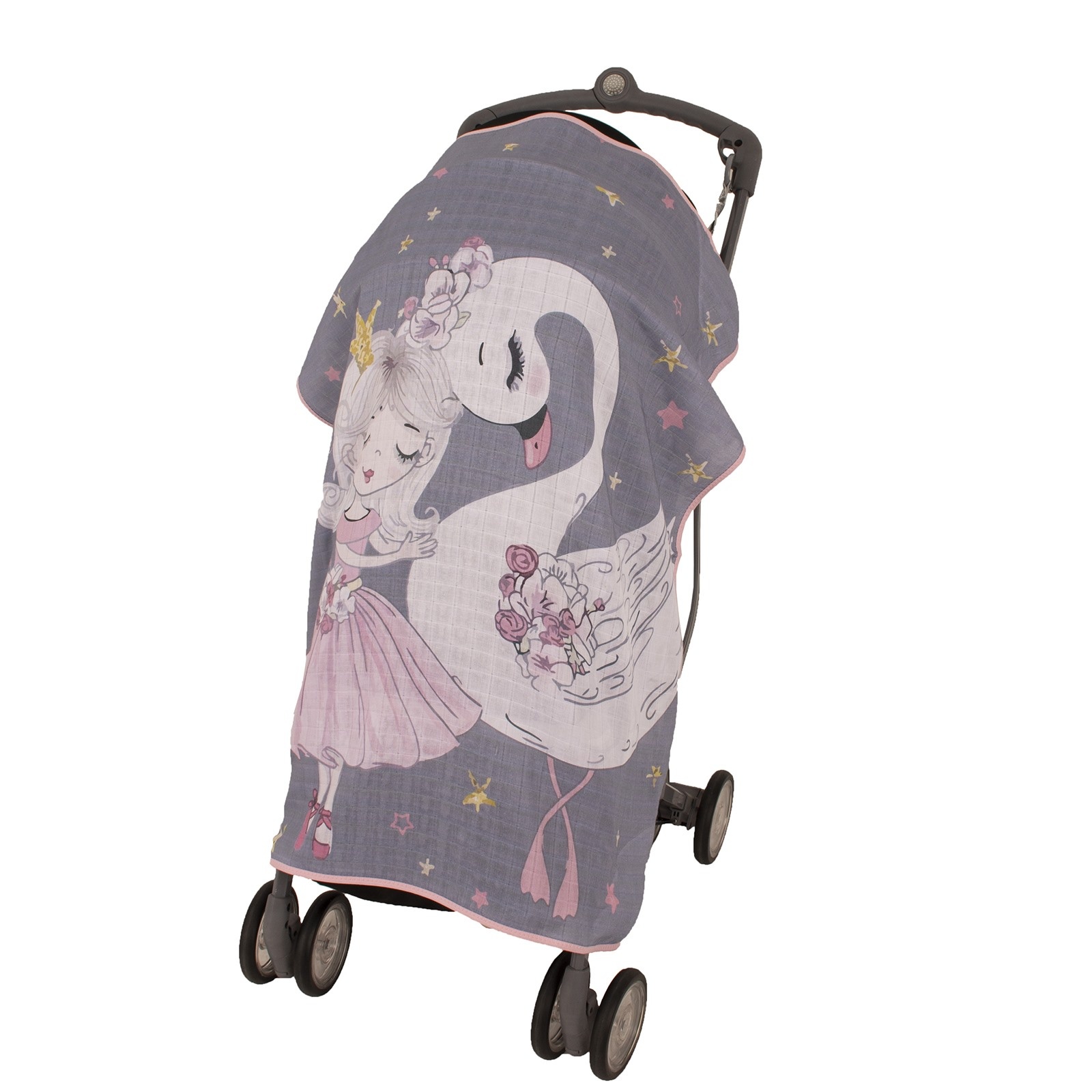 Sevi Bebe Muslin Bebek Arabasi Ortusu Kugu Prenses